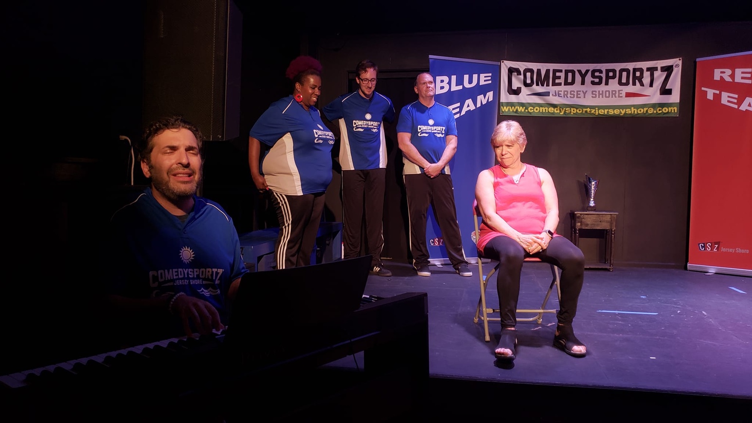 ComedySportz Jersey Shore improvisers on stage